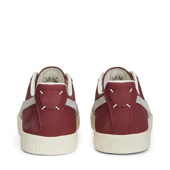 Puma Unisex Clyde Leather Eggplant Purple and Gray Sneakers - Picture 3 of 15